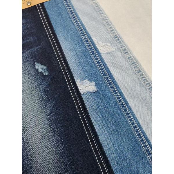 85% Algodón 15% Poliéster Tejido Denim No Elástico 8.3oz Índigo Oscuro para vaqueros de mujer