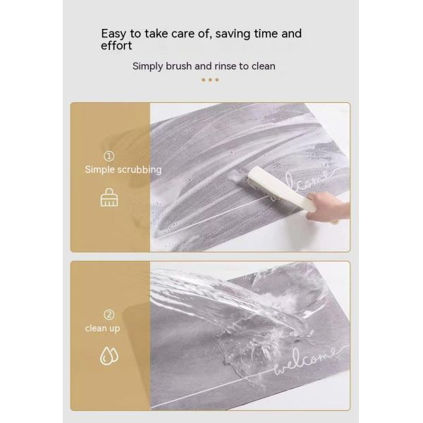 Color personalizado de baño antideslizante alfombra de alfombra de PVC resistente a manchas