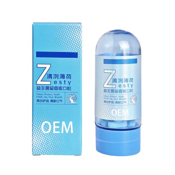 Custom Tooth-cleaning pellets Mint Flavored Probiotic Mouthwash Granules Cleanse Breath Freshen the Mouth Portable Toothpaste Tablets for Outdoor Use