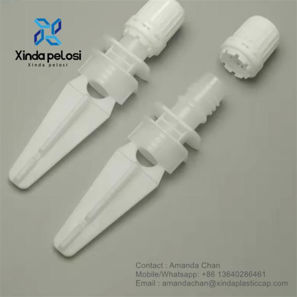 wholesale Food Grade Long Nozzle Juice Doypack plastic screw on spout and cap