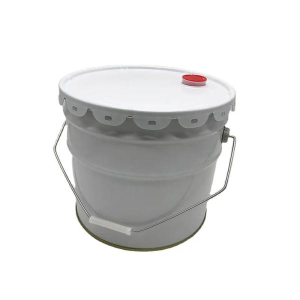 Customizable Cylindrical Iron Metal Paint Bucket And Lid For Chemical Liquid Storage