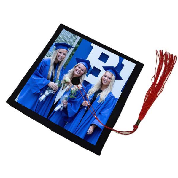 Custom 3mm Sublimation MDF Graduation Cap Toppers Blank Grad Hat Topper