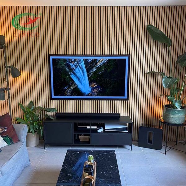 Soundproof Acoustic Wood Wall Panel Heat Insulated 2400x600mm