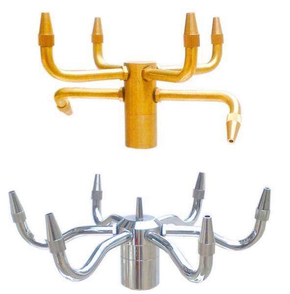 Brass Chrome Pirouette Fountain Jet  Nozzle Fountain Spray Head Pond Fountain Nozzles