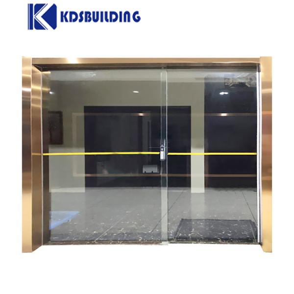 Electric Aluminum Automatic Sliding Door Temper Double Glass Entry Gate