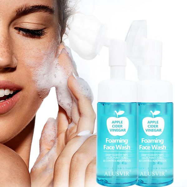 Sabón vegetariano natural sin acné Blanqueador para el cuidado de la piel Espuma para lavado facial Limpieza facial de espuma para el acné