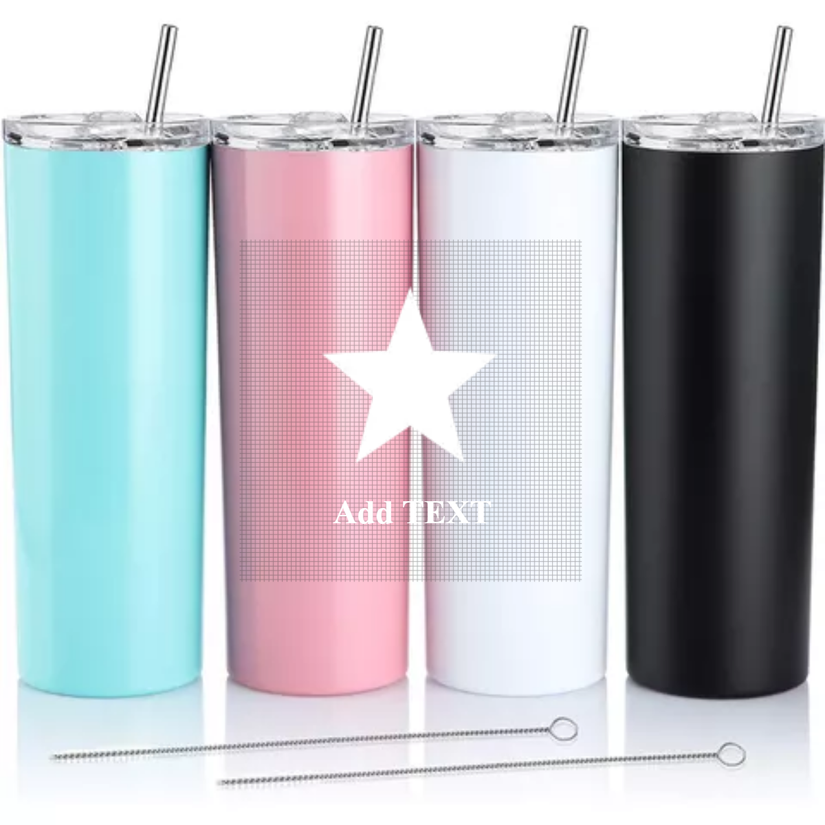 Leakproof Stainless Steel Travel Cups With Straws BPA Free