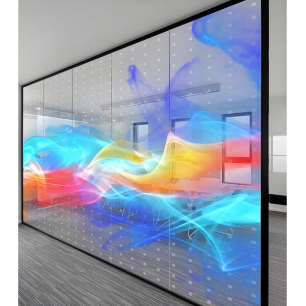 Ultra Slim 4K UHD Transparent LED Display Screen 85% High Transparency