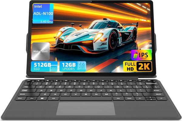 12インチ 2K FHD IPS クワッドコア N100 12GB 512GB Windows 11 タブレット パソコン