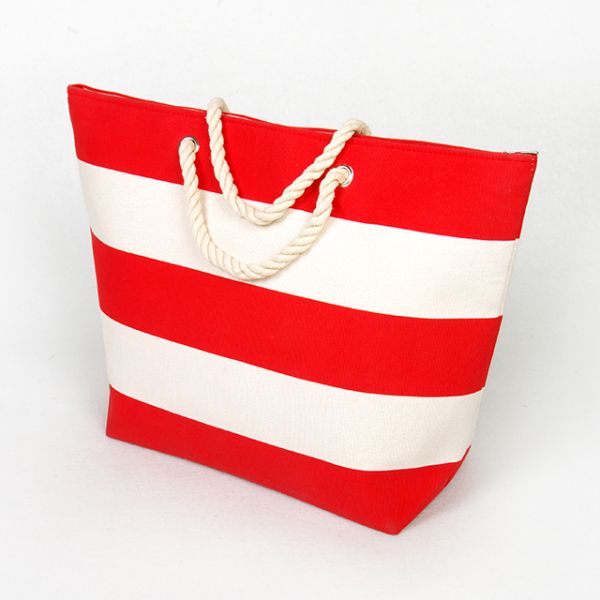 Tote Beach Cotton Canvas Shopping Bags Lightweight For Women Rope Handle