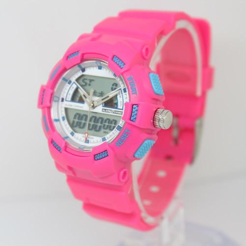 Plastic Digital Watch with Stainless Steel Case Back, 5ATM Water Resistance and TPU Strap,LCD Digital Watches
