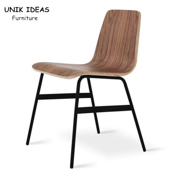 Simple Nordic Restaurant Metal Bentwood Chair Plywood Dining Chairs