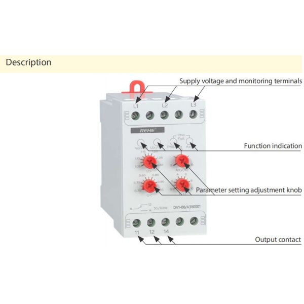 DV1-08 delay 3 phase voltage monitoring Relay Voltage Monitoring Protective Relay