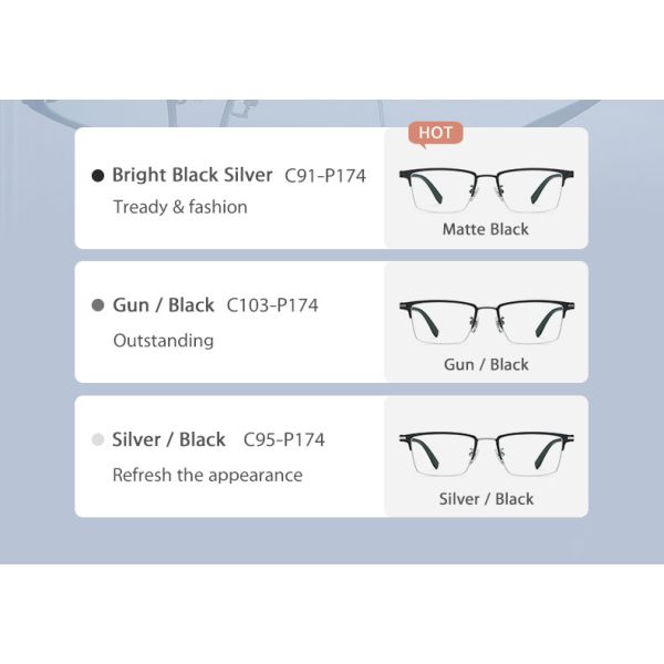 Комбинированные очки OEM/ODM, полуоправа, блокирующие синий свет, очки