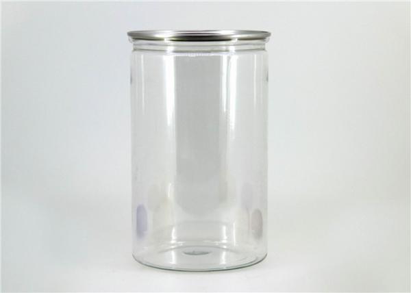 Clear Plastic Cylinder for Food Grade PET Canister with Large Capacity for Dry Fruit Nut Snack Food Tea Cookies Powder etc