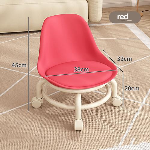 OEM/ODM Low Stool With Back  For Children'S Rotating Leather Low Rolling Stool