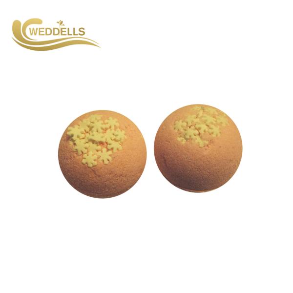 Single Color Organic Bath Bomb With Candy On Top Custom Gift Set
