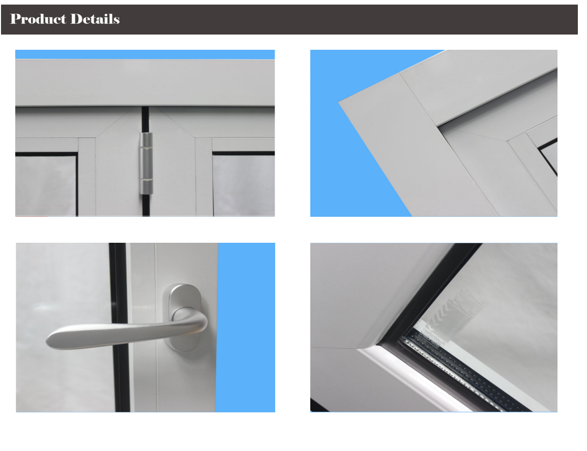 White Anodized Aluminum Folding Windows One Fixed Two Folding With Crimsafe Mesh