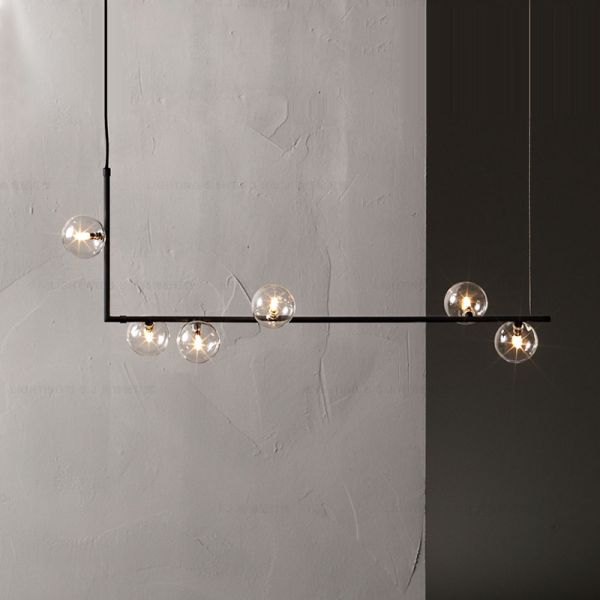 Nordic Chandelier Lighting For Kitchen Bar Table long chandelier French Design Black Gold Chandelier(WH-MI-216)
