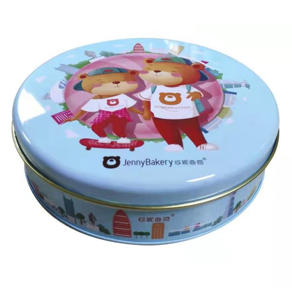 Подгонянное печатание шелка коробки олова печенья качества еды упаковывая