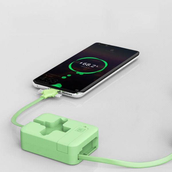 USB длины 100cm OD 3.0mm быстрый поручая привязывает 3 в 1 кабеле данных
