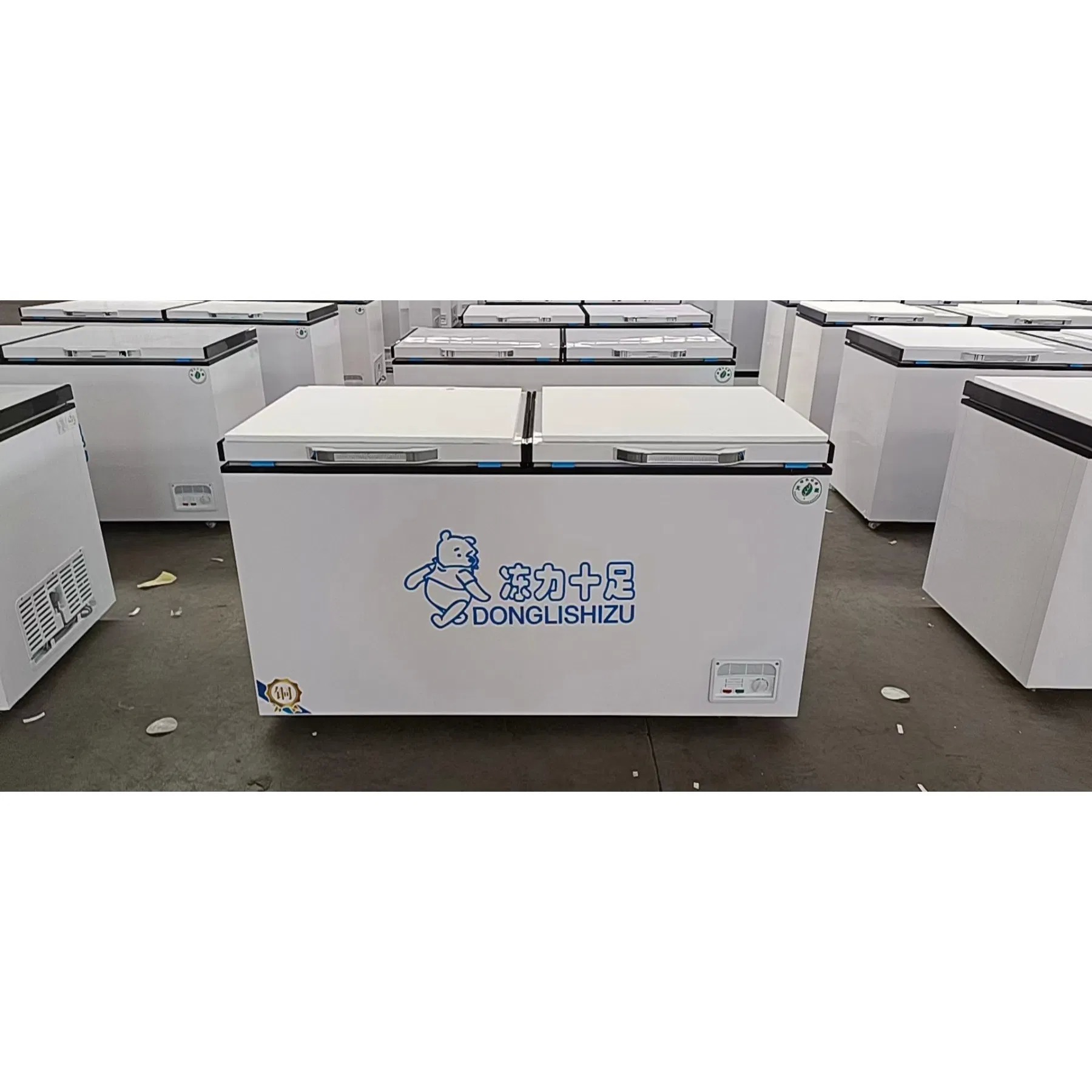 664L Two Door Chest Freezer Light Duty Auto Defrost Chest Freezer Eco Friendly