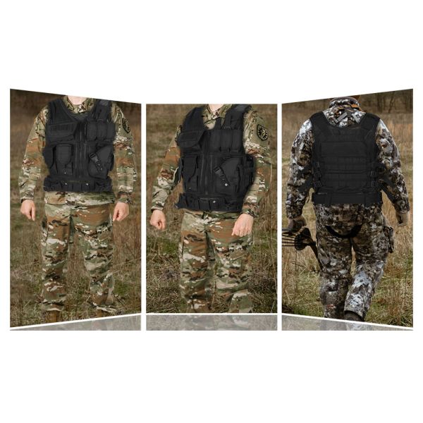 Sports Vest Equipment Security Vest Training Vest Adjustable Lightweight Vest for Law Enforcement Guard Hunting