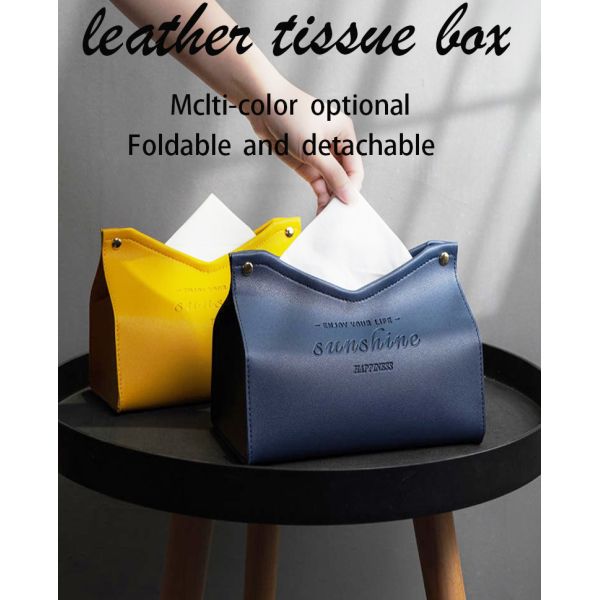 Простой стиль роскошный цветочный PU кожаный автомобиль туалет квадратный ткань бумаги коробка крышка держатель