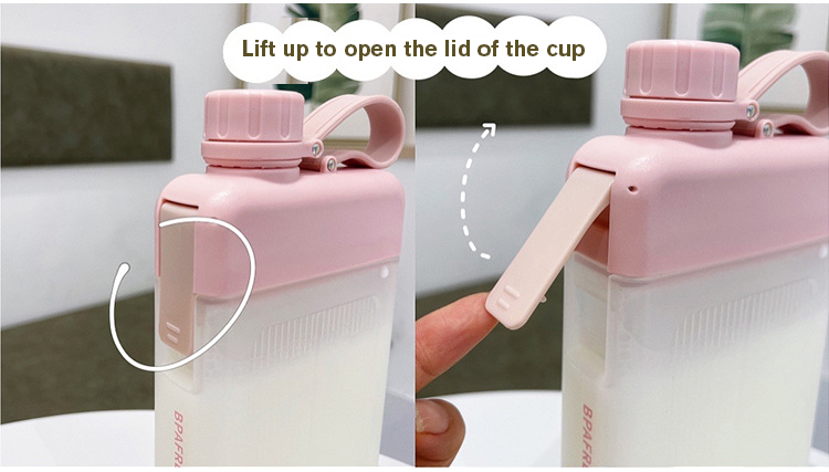 Portable 450ml BPA-free Custom Pattern Square Juice Sports Bottle With Cap for Kids