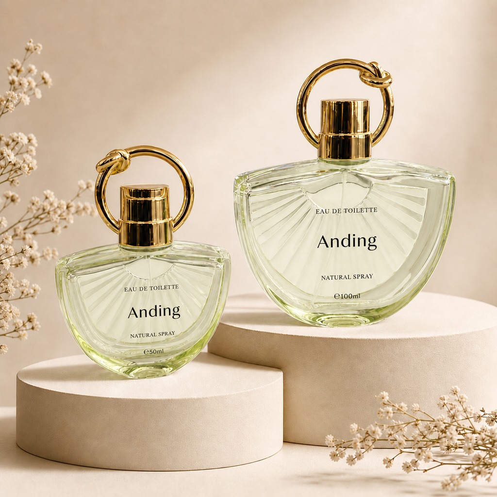 50ml 100ml Glass Perfume Bottle Unique Ring Cap Handbag Style Empty Spray