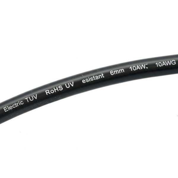 Câble 6mm photovoltaïque résistant UV électrique 10AWG de TUV RoHS