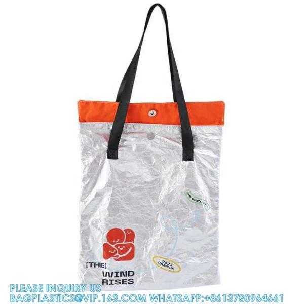 Eco-Friendly Reusable Grocery Paper handlebag Shopping Bag Tyvek Tote Bag sustainable Washable Shoulder Bag