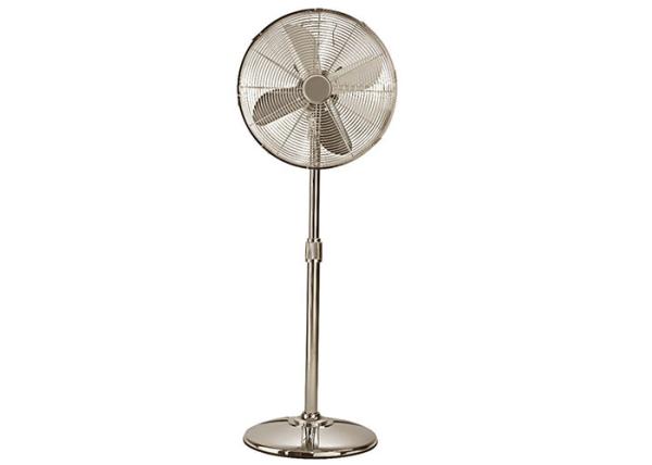 Air Cooling Metal Chrome Retro Stand Up Fan , Pedestal Oscillating Floor Fan