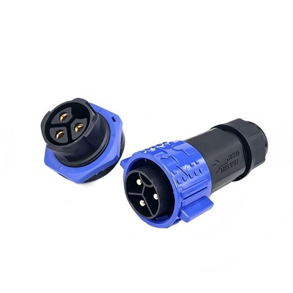 Source manufacturer M25 waterproof joint 35A40A50A aviation plug 3-core self-locking docking plug