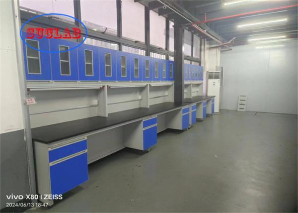 Steel And Wood Chemistry Lab Workbench Lab Bench Indonesia With Safety C Frame Phenolic Resin Top