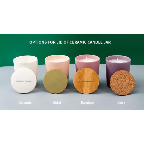 Выбитое штейном пустое керамическое Multi опарника свечи покрашенное с деревянными крышками