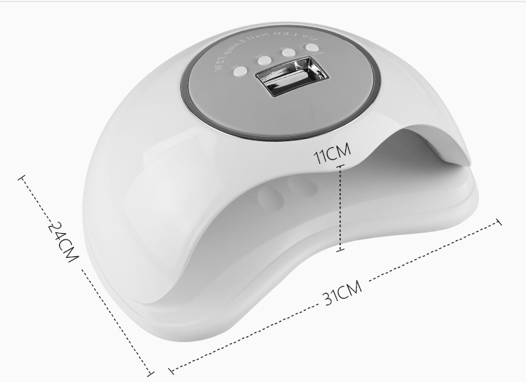 Nail Salon 2 Hands Curing Smart Phototherapy UV LED Nail Dryer 72W