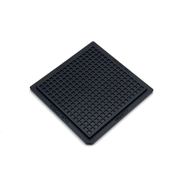 Durable High-Temp ESD Waffle Pack Tray with Precision Grid Design for IC Chips