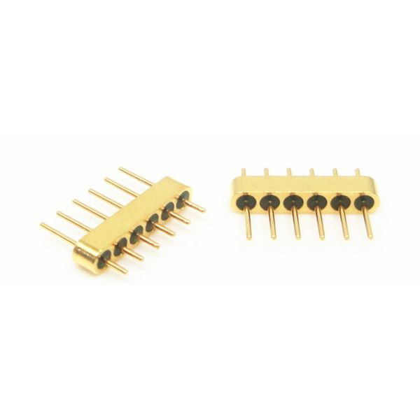 6 Pins Hermetic Glass To Metal Seal Connectors Multi-pin Headers  Spacing 1.27mm JMC-256