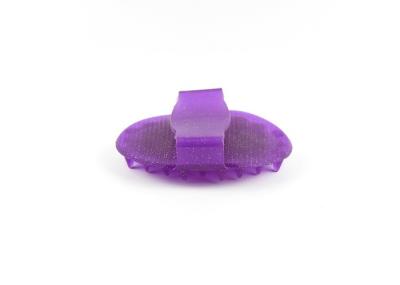 Durable Horse Grooming Curry Comb , Purple Horse Massage Soft Curry Comb