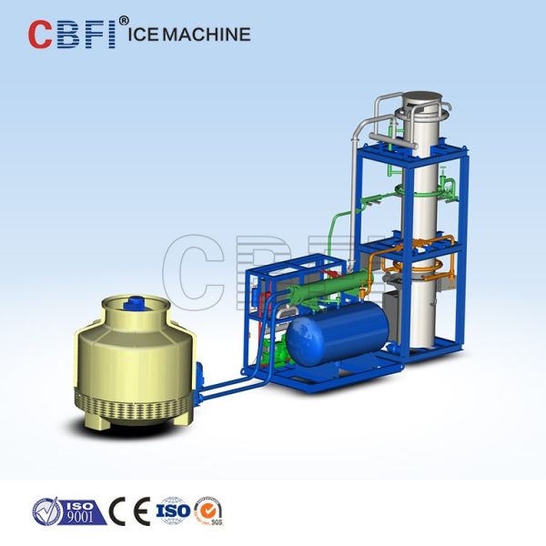 Система КБФИ Фреон машина трубки льда 30 тонн с Семи герметичным компрессором