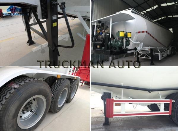 Espessura 3mm do corpo do tanque de 35 eixos do reboque 3 do petroleiro do cimento de Cbm com motor de Wechai