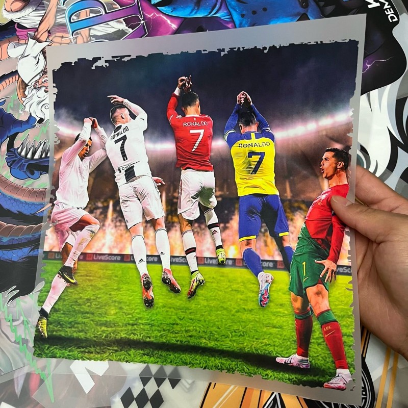 Cristiano Ronaldo Legendary Career Custom DTF Transfer, Ready To Press Iron On Label For T Shirts, Large Size Heat Transfer Sticker With PET Material