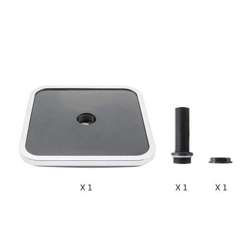 Big Size Square High Pressure Rainfall Shower Head ABS / Softer Silicon Rubber Material