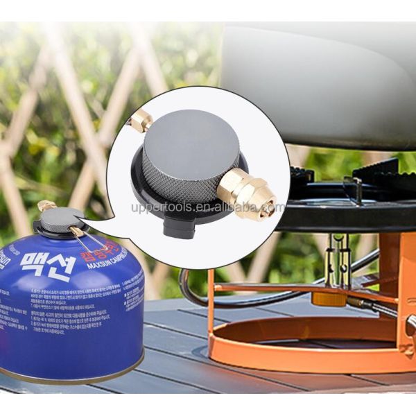 Adaptador de estufa exterior para válvula de carga del tanque de aire portátil y estufa de propano