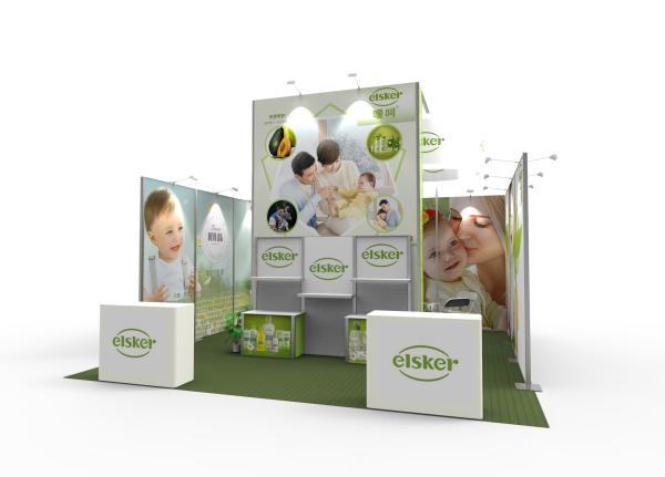 Custom tradeshow booth aluminum portable advertising frameless trade show booth