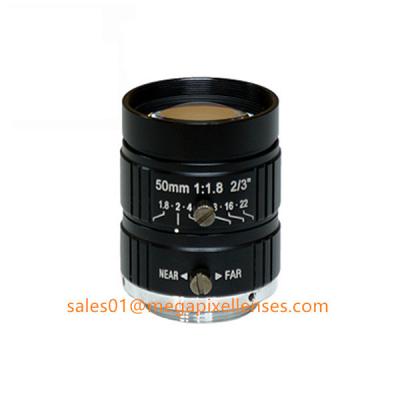 2/3 50mm F1.8 5Megapixel Manual IRIS C Mount Industrial FA Lens, 35mm 5MP Non Distortion Industrial Lens