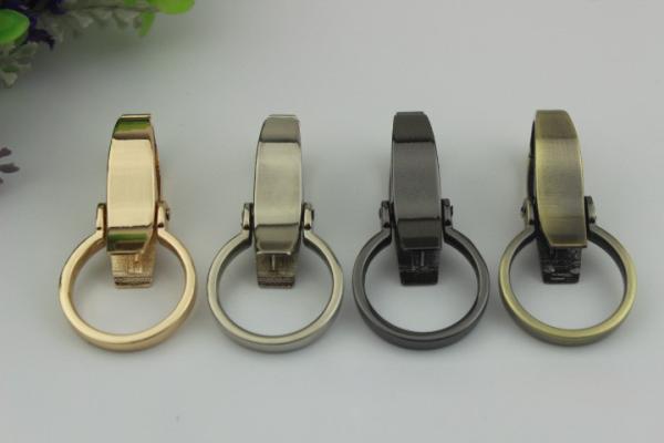 Galvanized accessories multi-color 1 inch metal round shape zinc plated snap hook for handbags