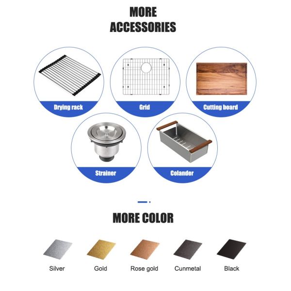 Современная кухонная раковина рабочего места SS сельского дома дюйма 28x19