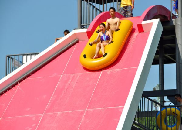 Swing Wave Pool Water Slide , Fiberglass Pool Slide Water Paly Equipment